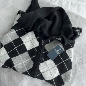 Hollister Full-Zip Cropped Hooded Sweater